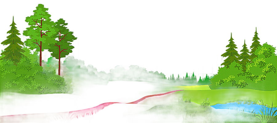 png clipart meadow meadow with trees desired pathway near trees and body of water artwork