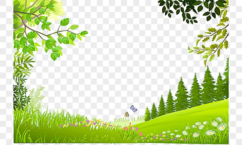 png clipart nature landscape cartoon trees plants green grass background material green tr