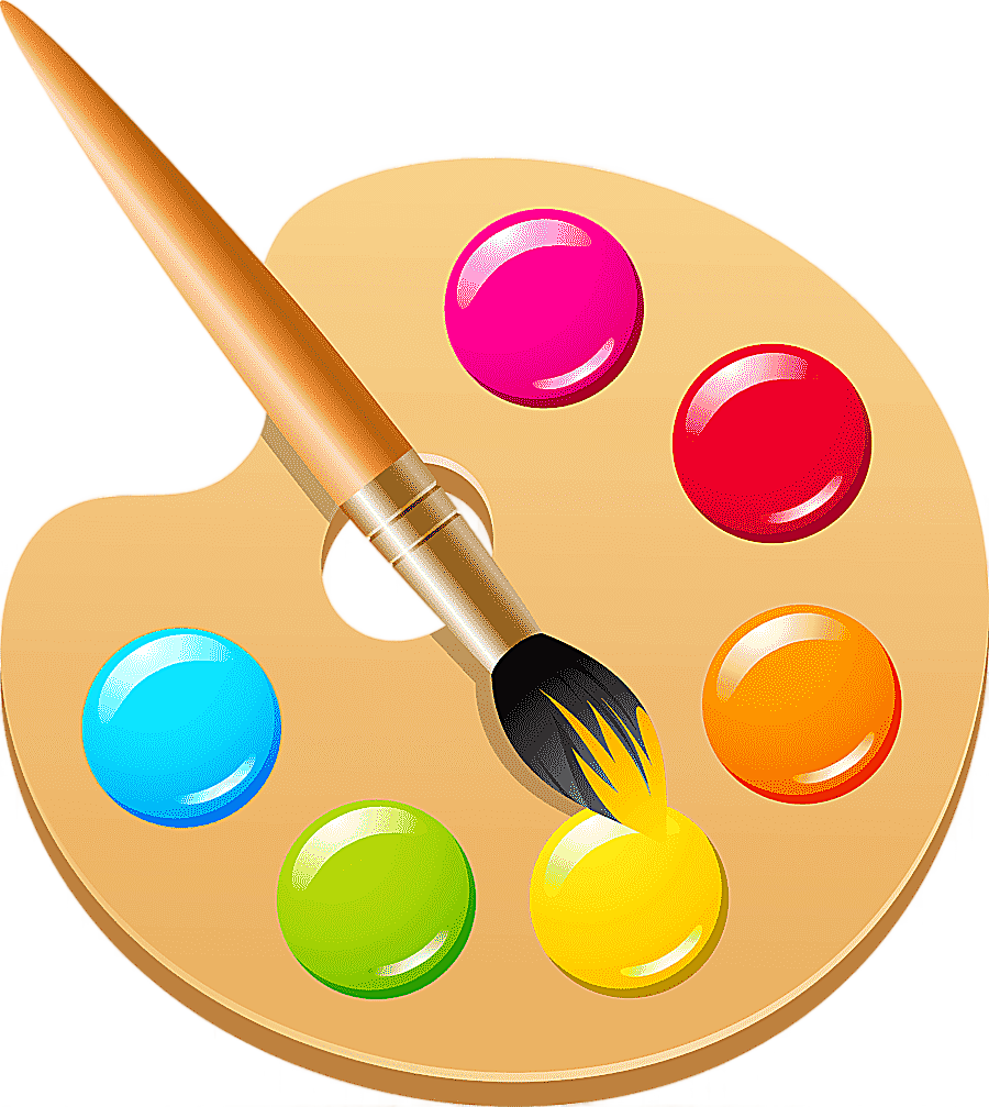 png clipart paint palette and paint brush art pigment color ink brush paint brush watercol