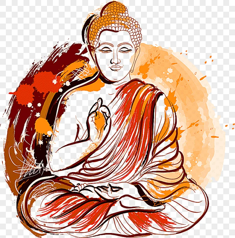 png clipart painted lord buddha lord buddha vector lord buddha