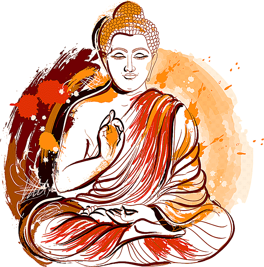png clipart painted lord buddha lord buddha vector lord buddha