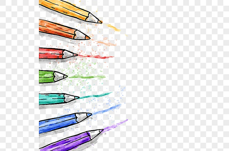 png clipart painting of color pencils colored pencil drawing watercolor painting hand draw