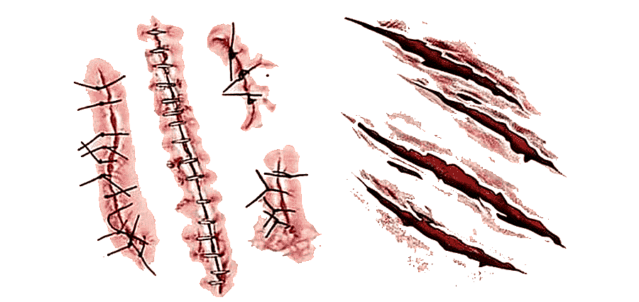 png clipart scar hand painted scar ferocious