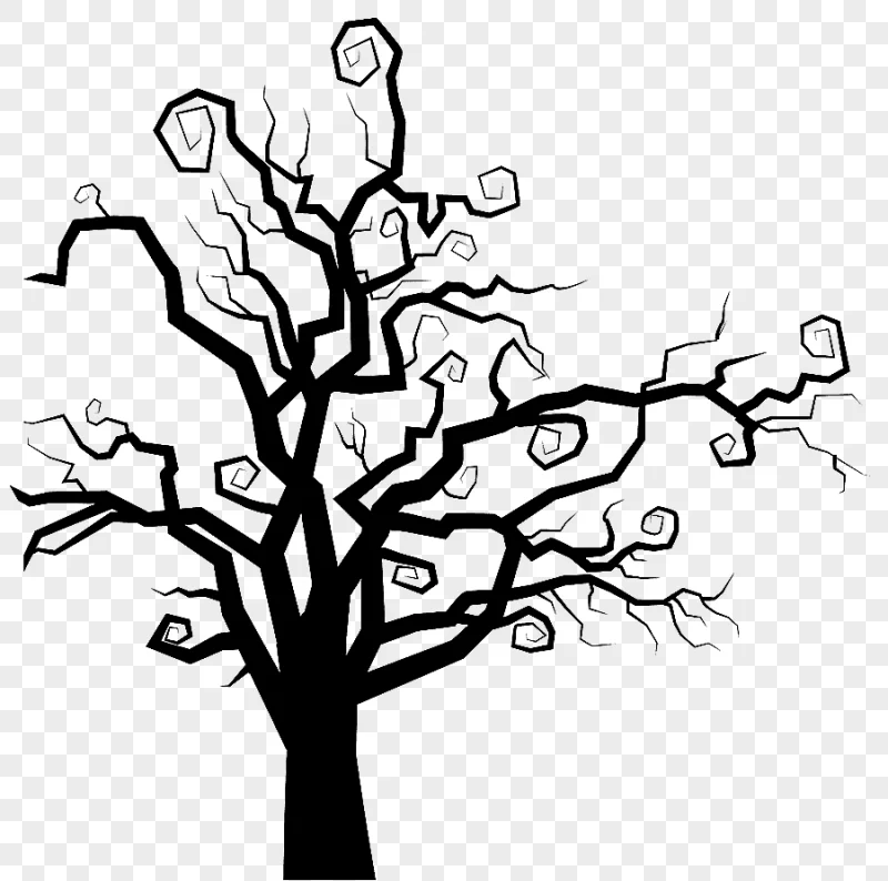 png clipart the halloween tree spooky tree silhouette white happy halloween