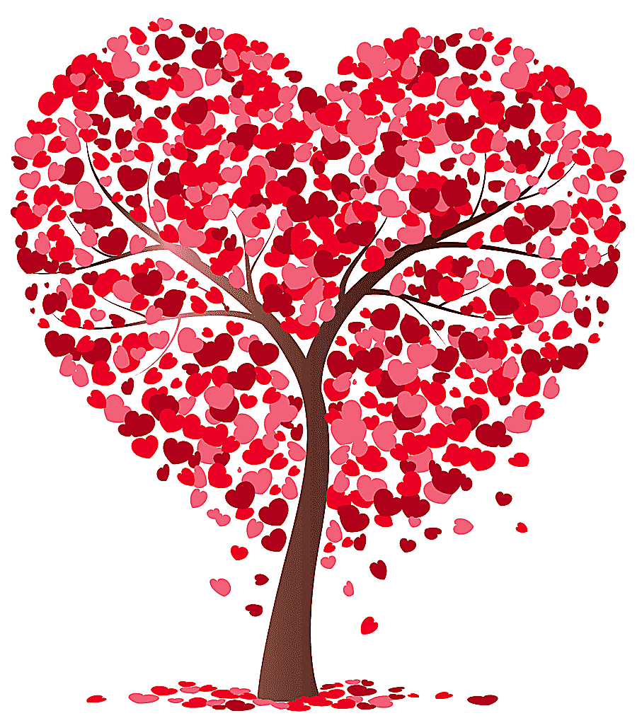png clipart tree heart tree pink and red heart tree illustration love branch