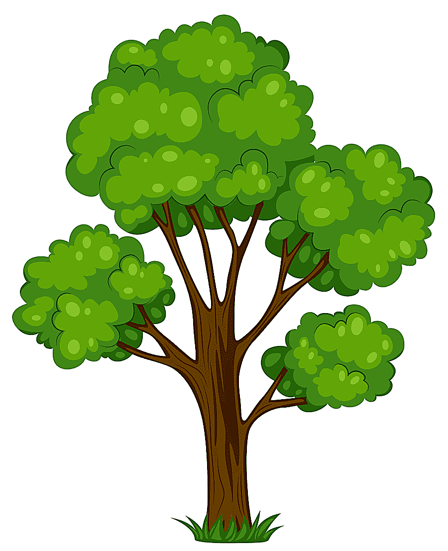 png clipart tree shrub cartoon painted green tree green leafed tree illustration leaf bran