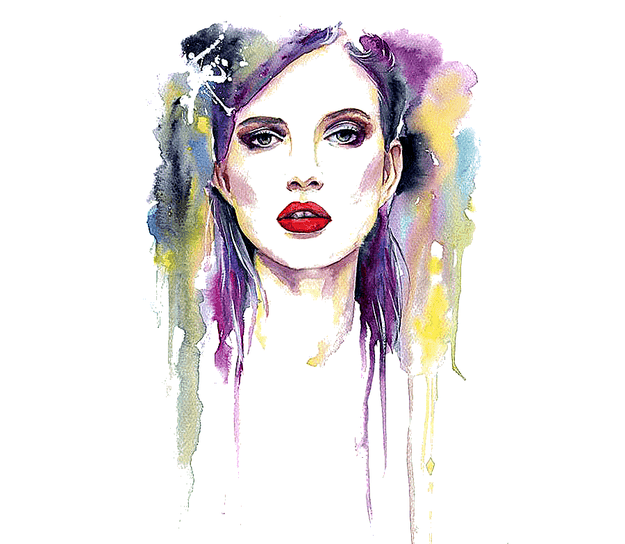 png clipart watercolor painting fine art girl makeup woman face painting purple fashion gi